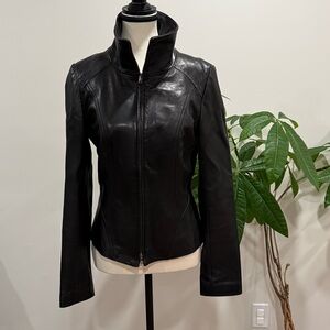 Black leather Danier jacket